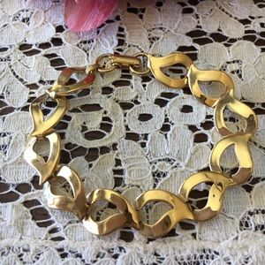 Vintage MidCentury Modern Gold Tone Link Bracelet